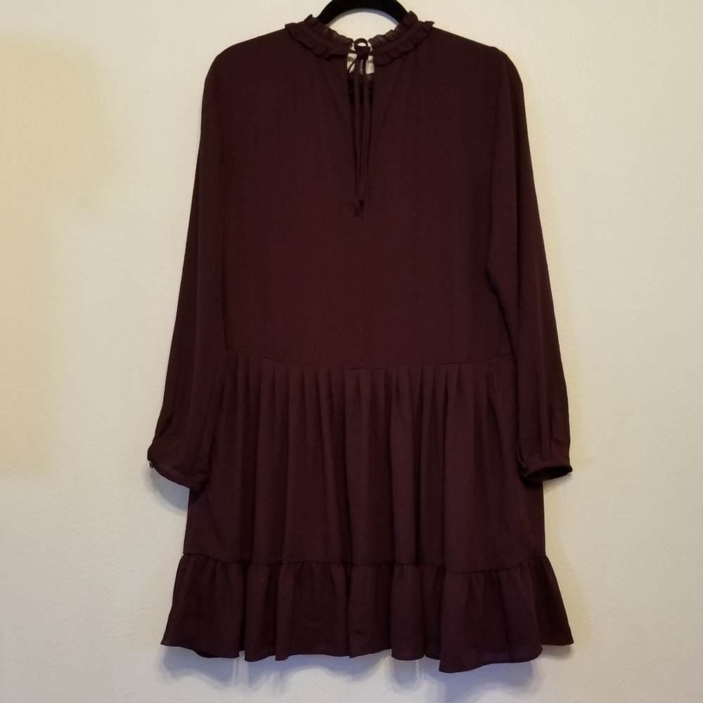 Aritzia Sunday Best Raleigh dress in deep burgandy - Picture 6 of 8